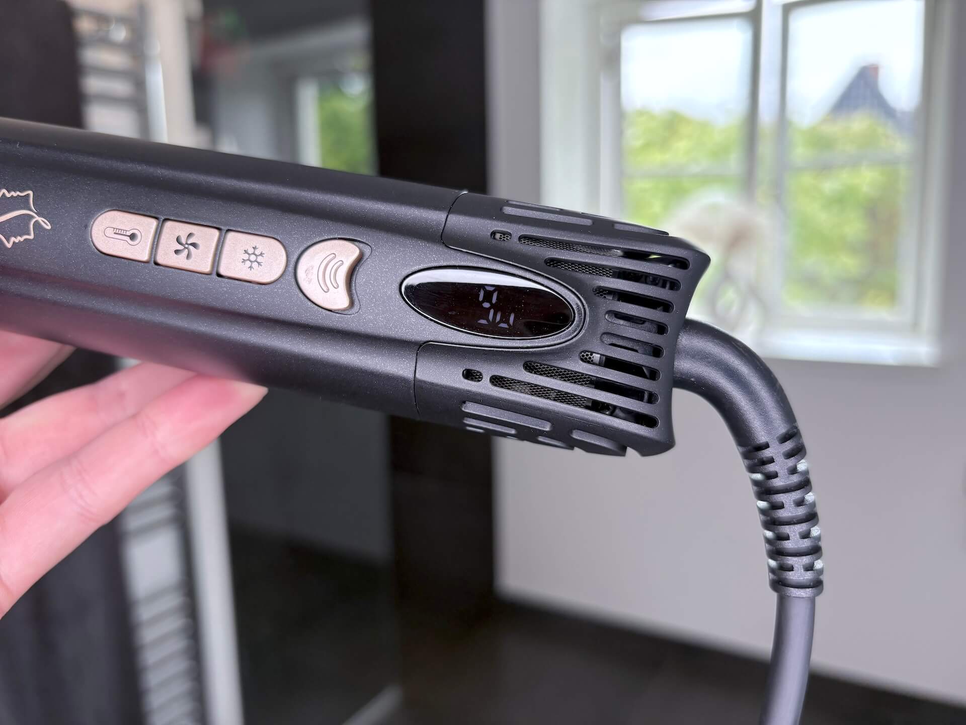 Tændt Comforth AeroStyler på badeværelse