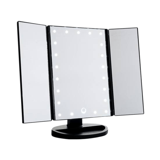 UNIQ Three Panel LED Lighted Makeup Mirror 