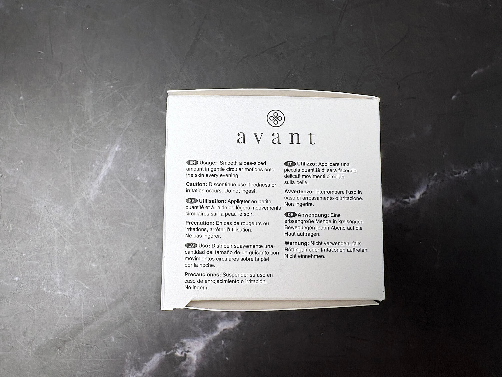 Vejledning til Avant Skincare Deluxe Hyaluronic Acid Vivifying Face & Eye Night Cream