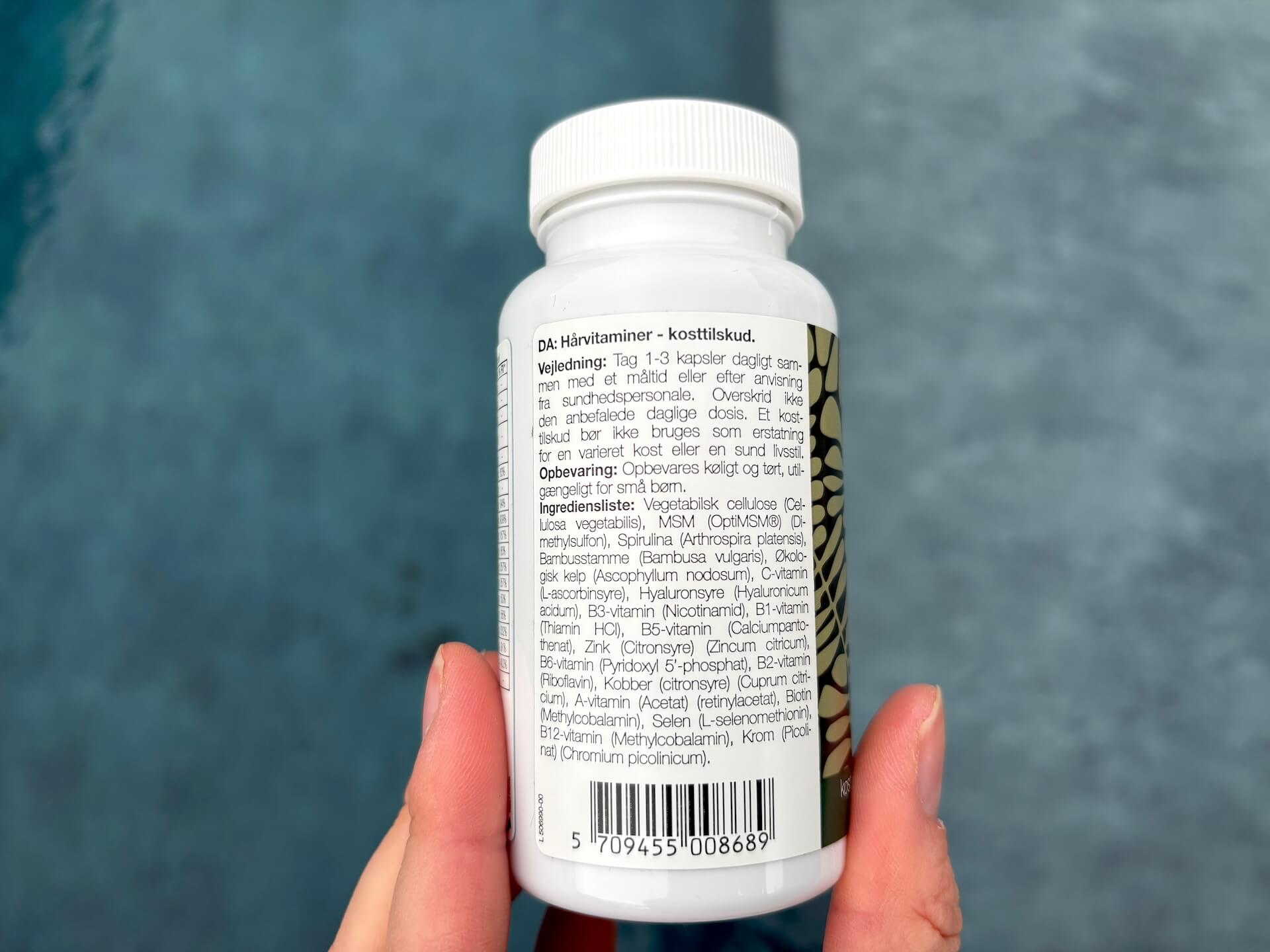 Vejledning til brug af Australian Bodycare Hair Vitamins