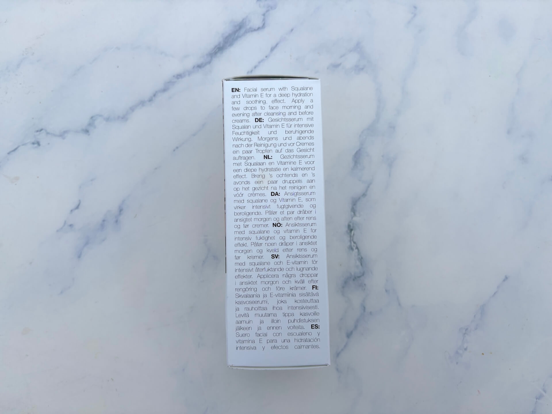 Vejledning til brug af Australian Bodycare Squalane Serum