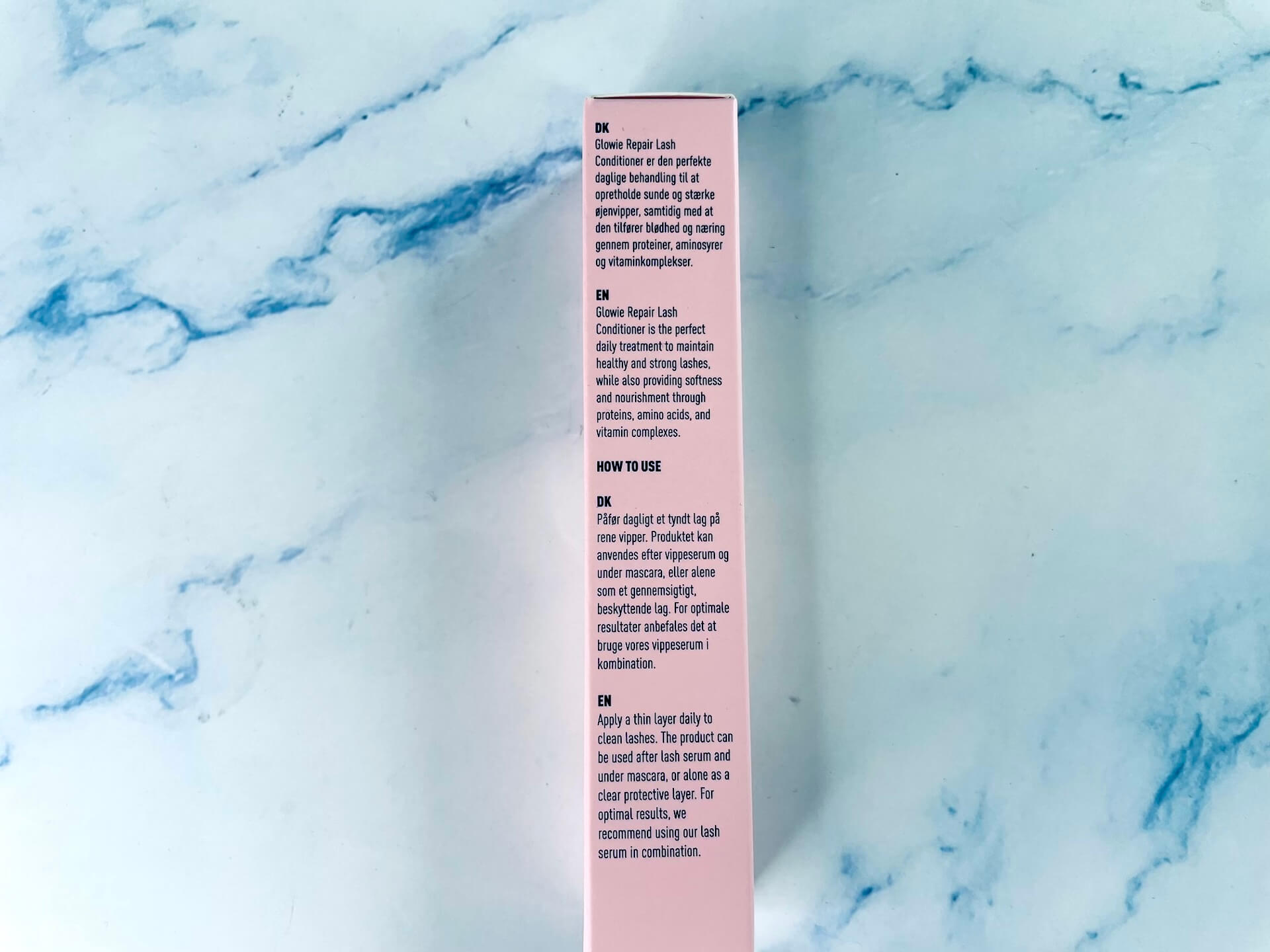 Vejledning til brug af Glowie Eyelash Conditioner