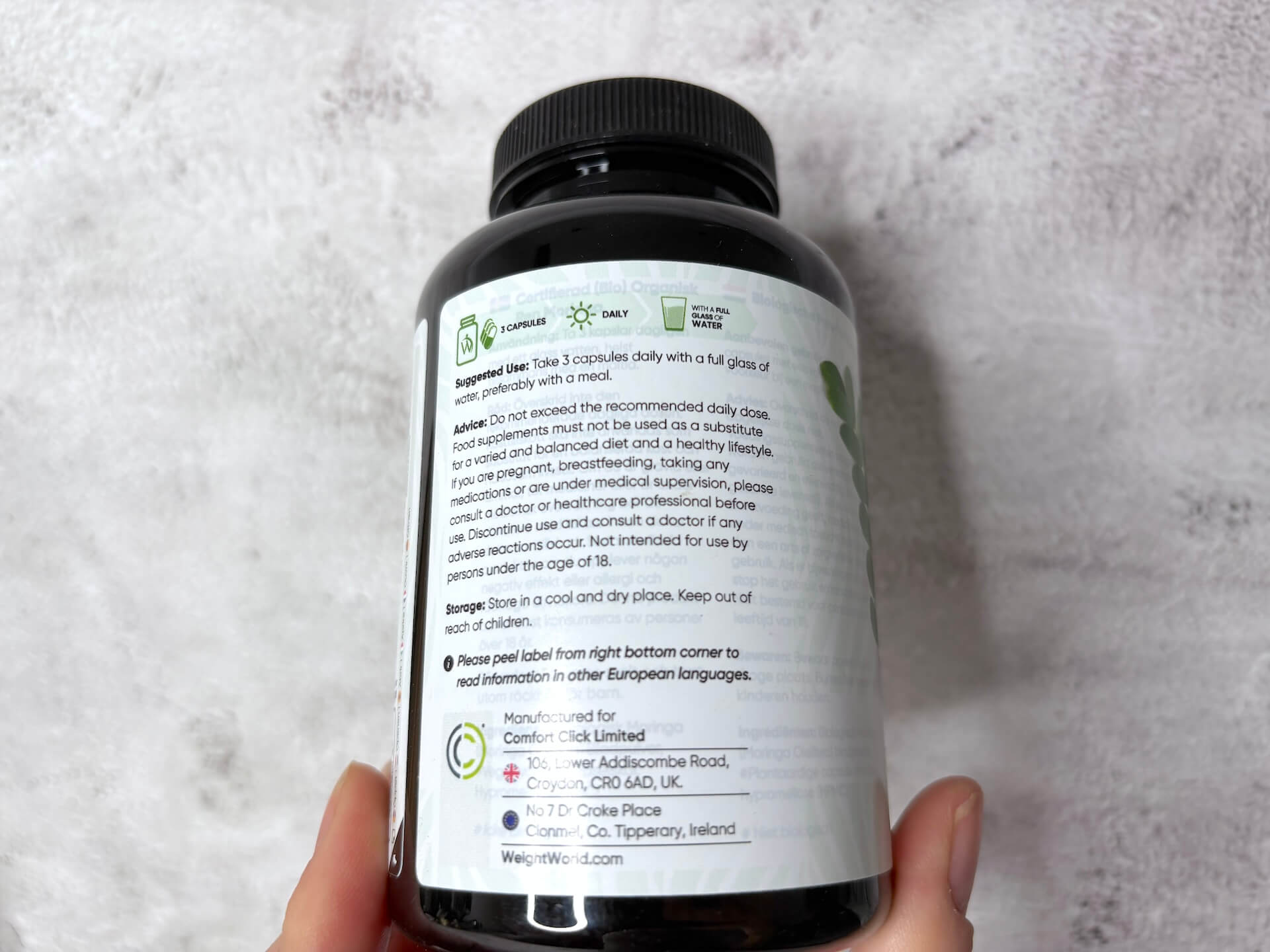 Vejledning til indtag af WeightWorld Pure Moringa