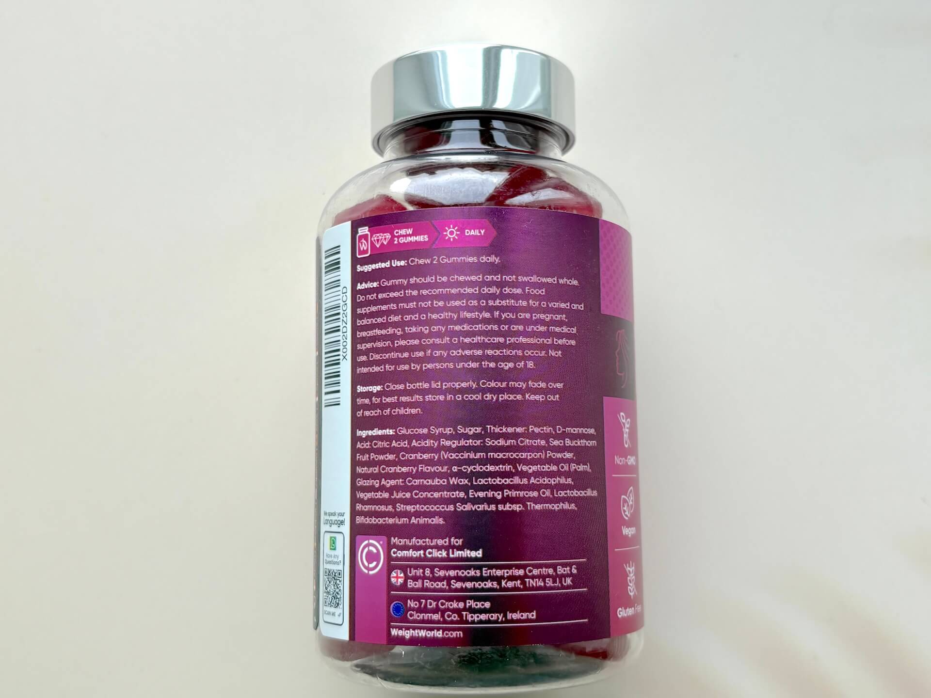 Vejledning til WeightWorld Women's Probiotic Gummies på engelsk