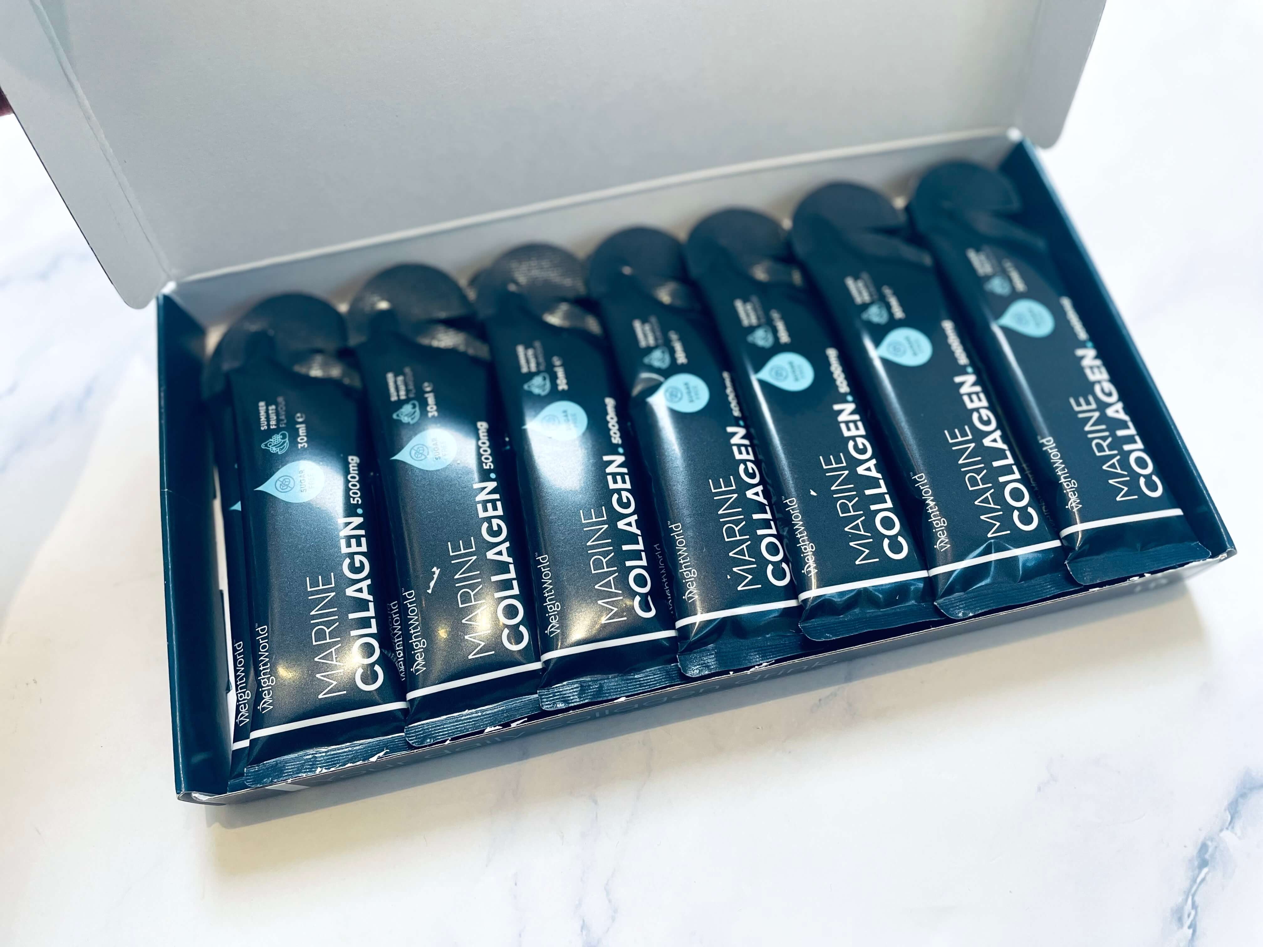 Weightworld Marine Collagen shots i åben kasse