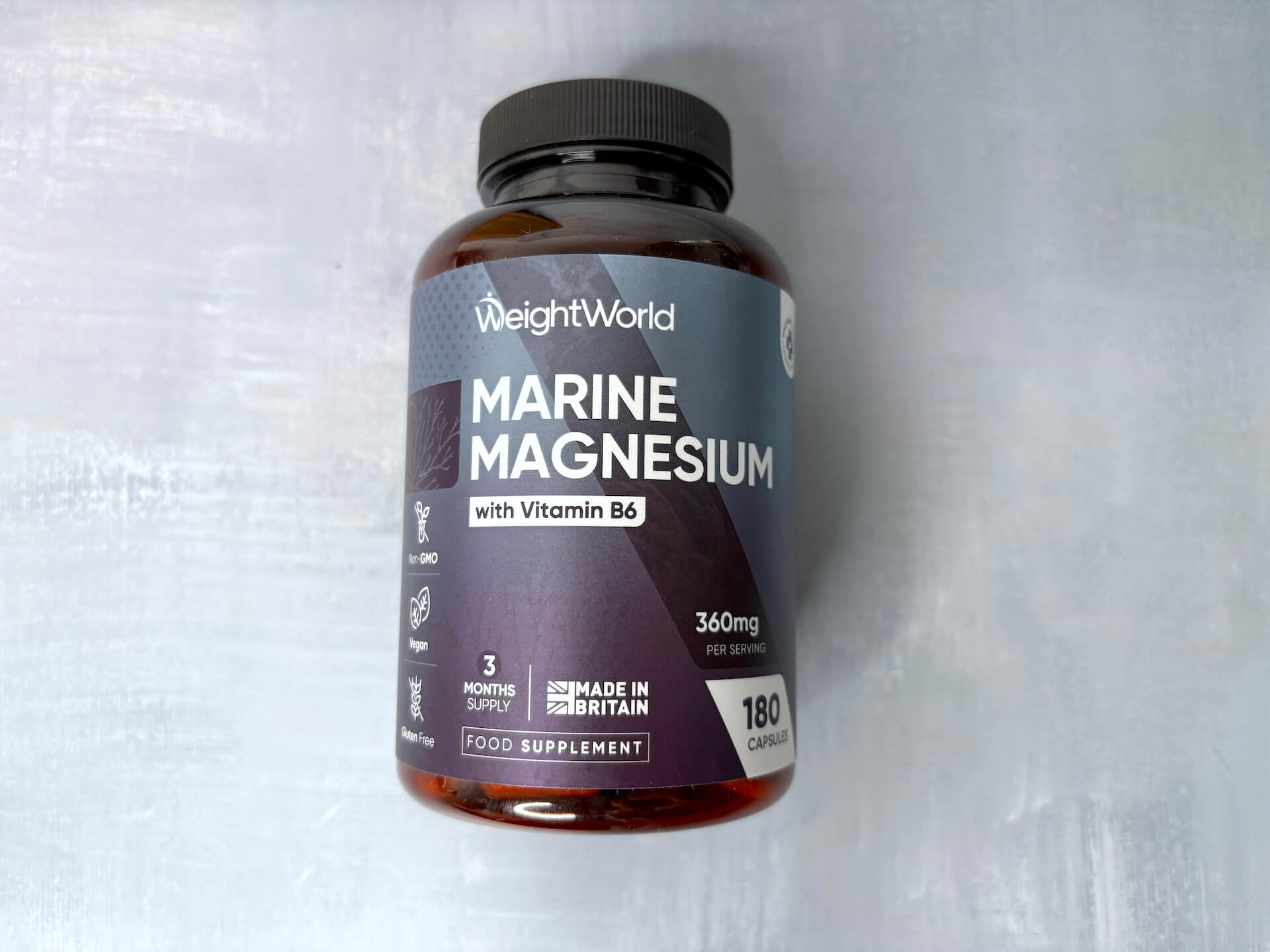 WeightWorld Marine Magnesium + B6 på bord