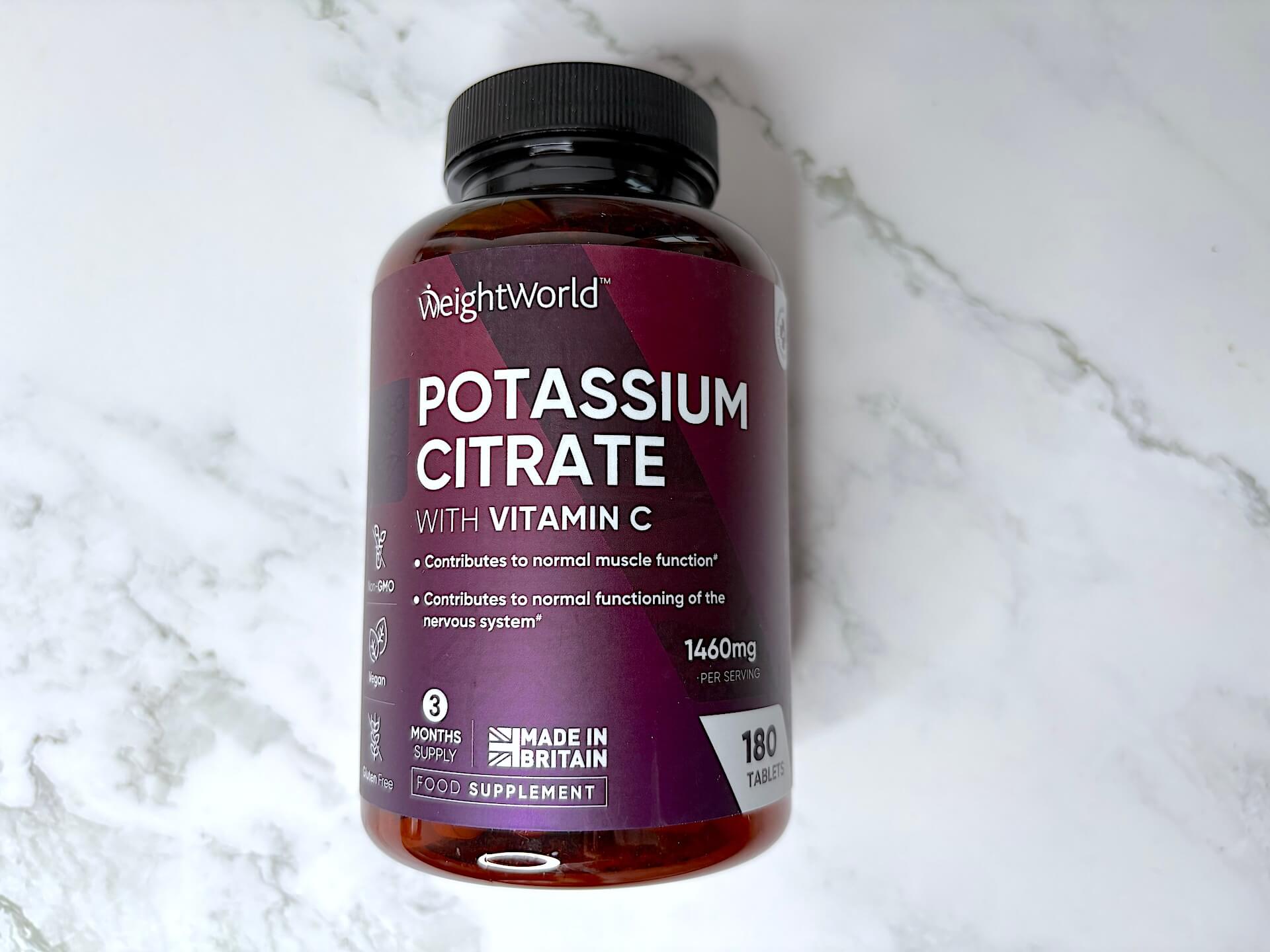 WeightWorld Potassium Citrate på bord