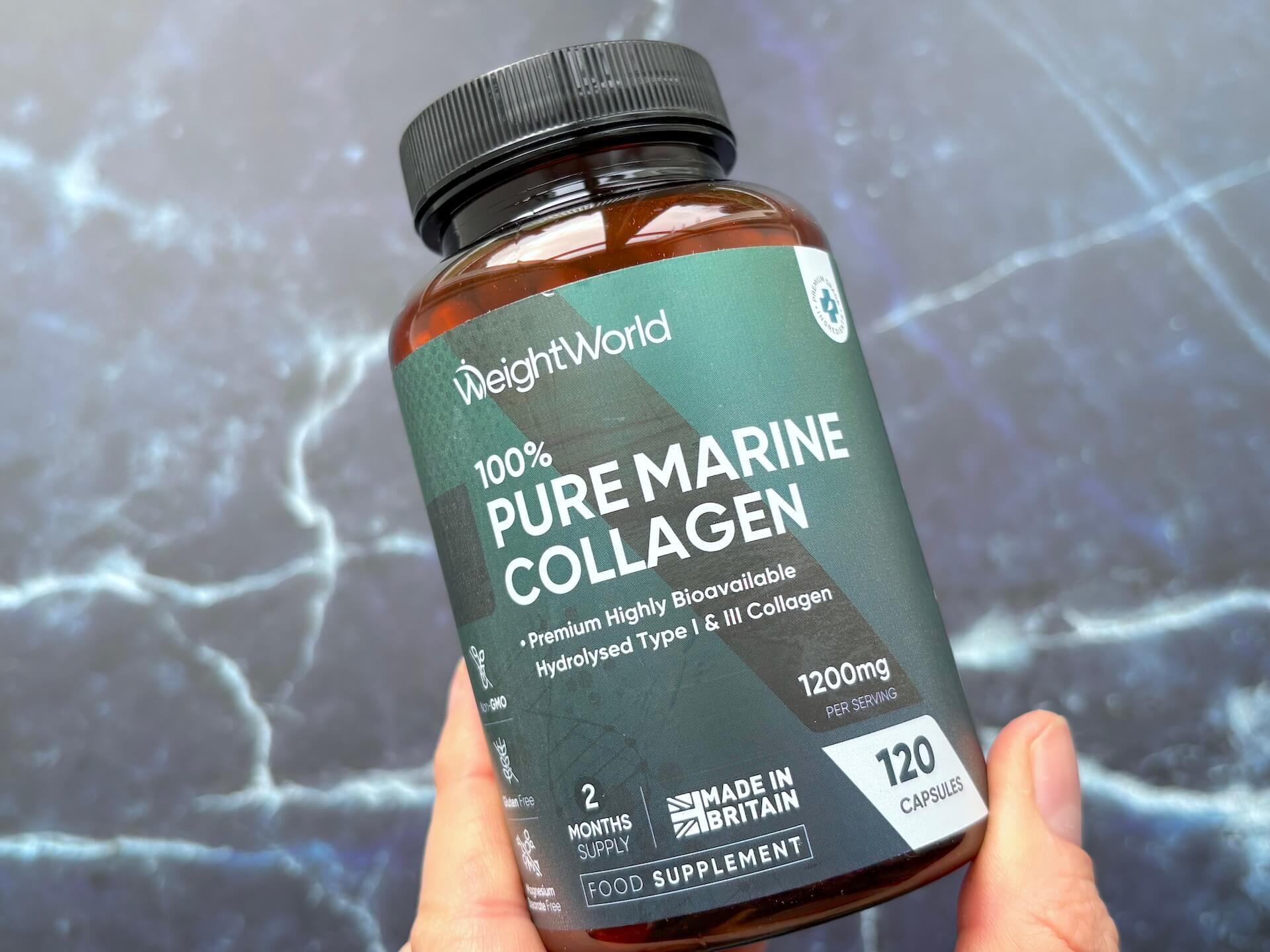 WeightWorld Pure Marine Collagen i hånd