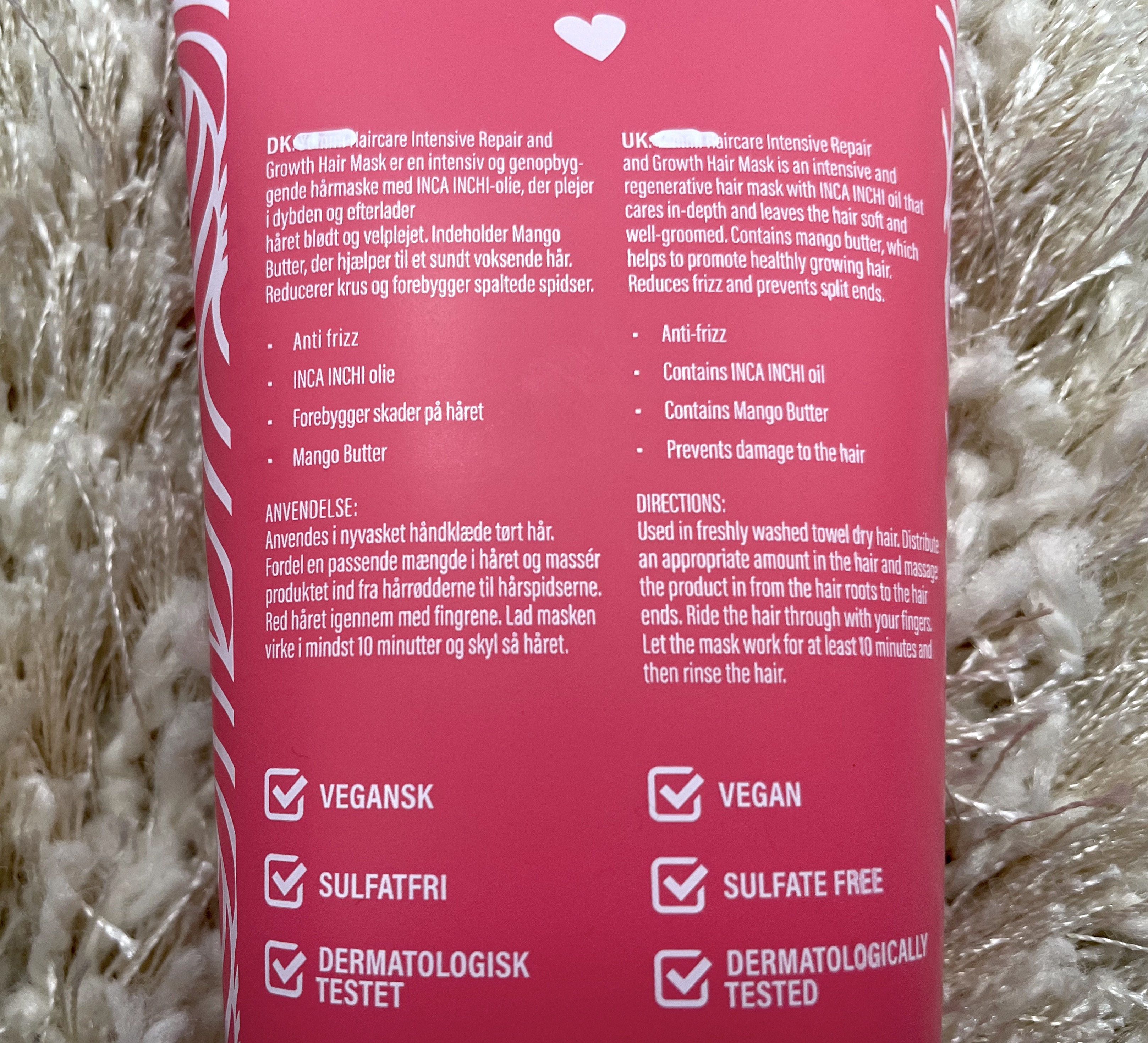 Yuaia Haircare Intensive Repair And Growth Hair Mask bagside